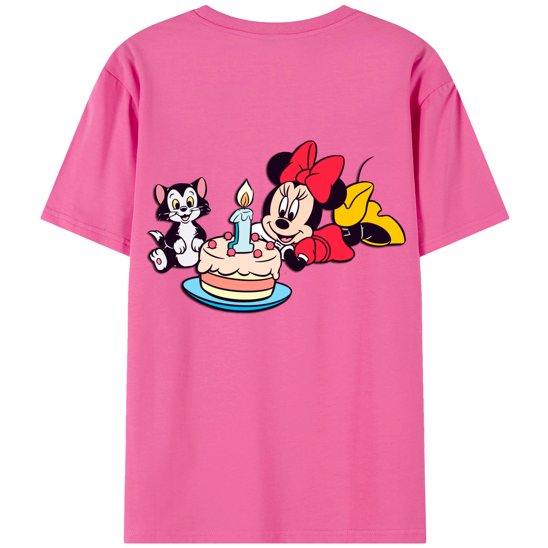 （画像用） ミッキーマウス Mickey Mouse レディース半袖Tシャツ(バックプリント)